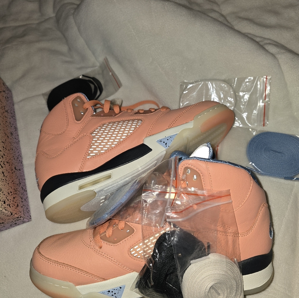 Size 9- Jordan 5 Retro x DJ Khaled We The Best - Crimson Bliss 2022 New With Box - Picture 8 of 12